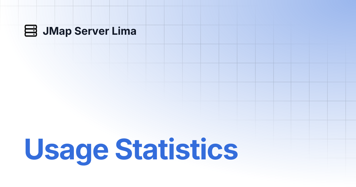 Usage Statistics | English | JMap Server Lima