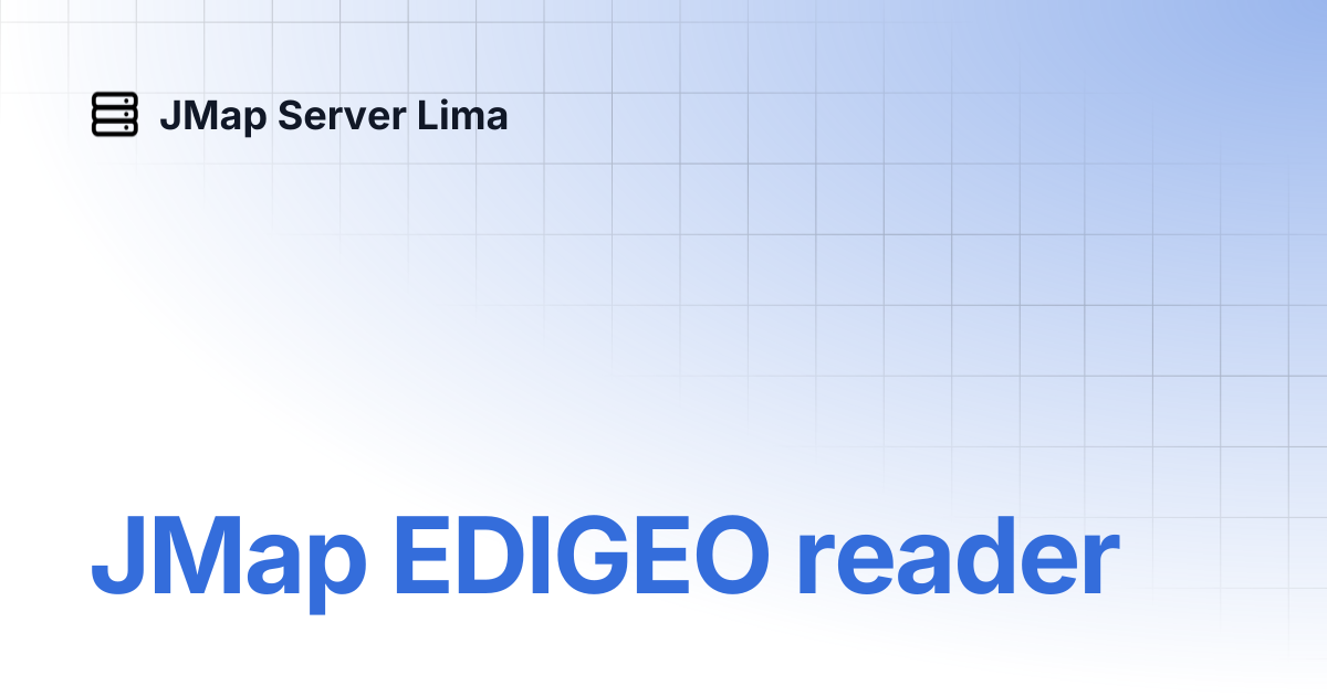 JMap EDIGEO reader | English | JMap Server Lima