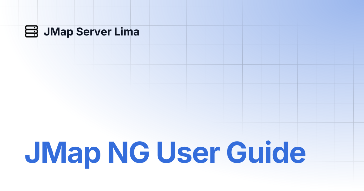 JMap NG User Guide | English | JMap Server Lima