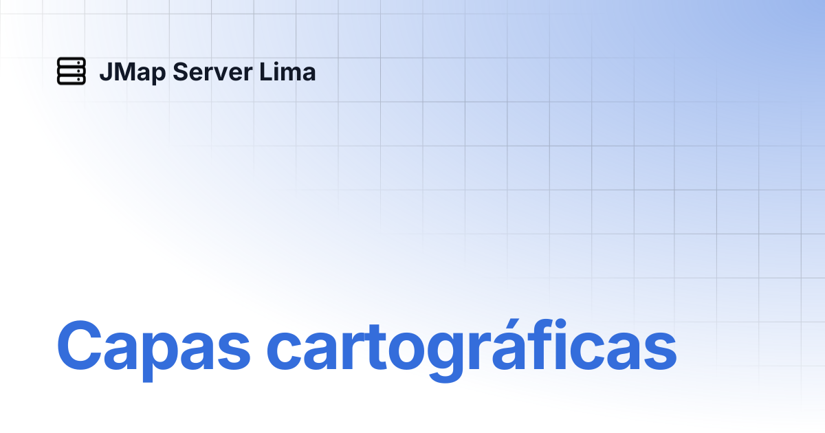 Capas cartográficas | Español | JMap Server Lima